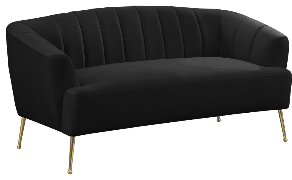 Tori Velvet Chair   Midcentury   Loveseats   by Meridian Furniture  Houzz