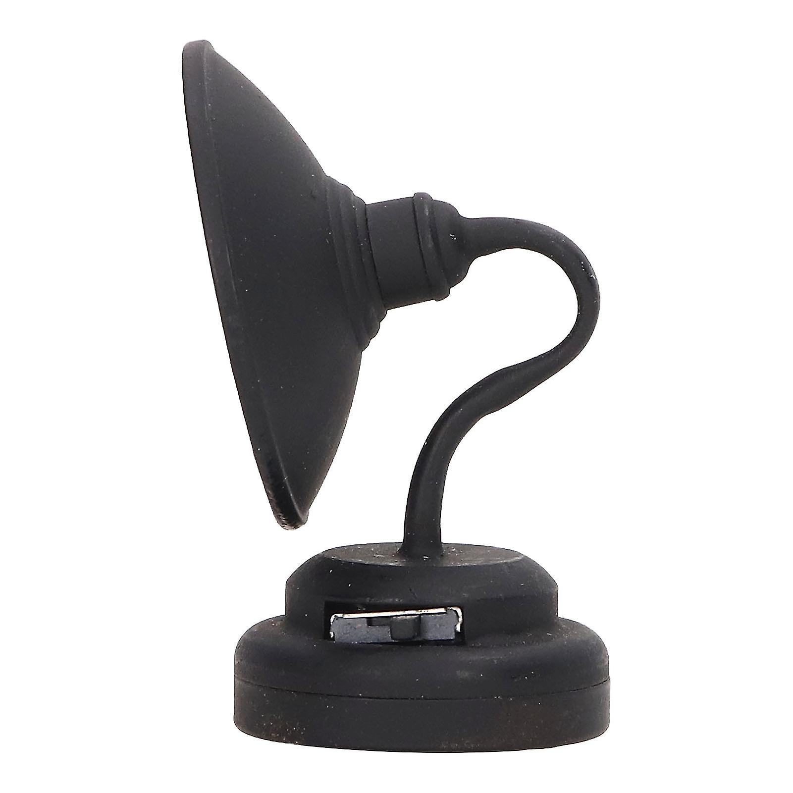 1:12 Dollhouse Small Wall Light Model Black Decorative Vintage Fashionable LED Miniature Dollhouse Wall Lamp