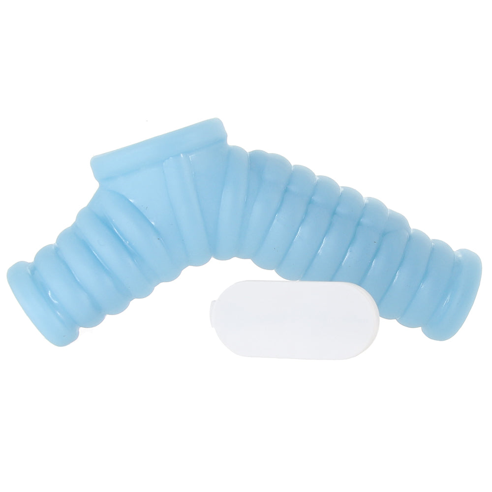 Power Sleeve Ribbed Vibrating Enhancer in Blue