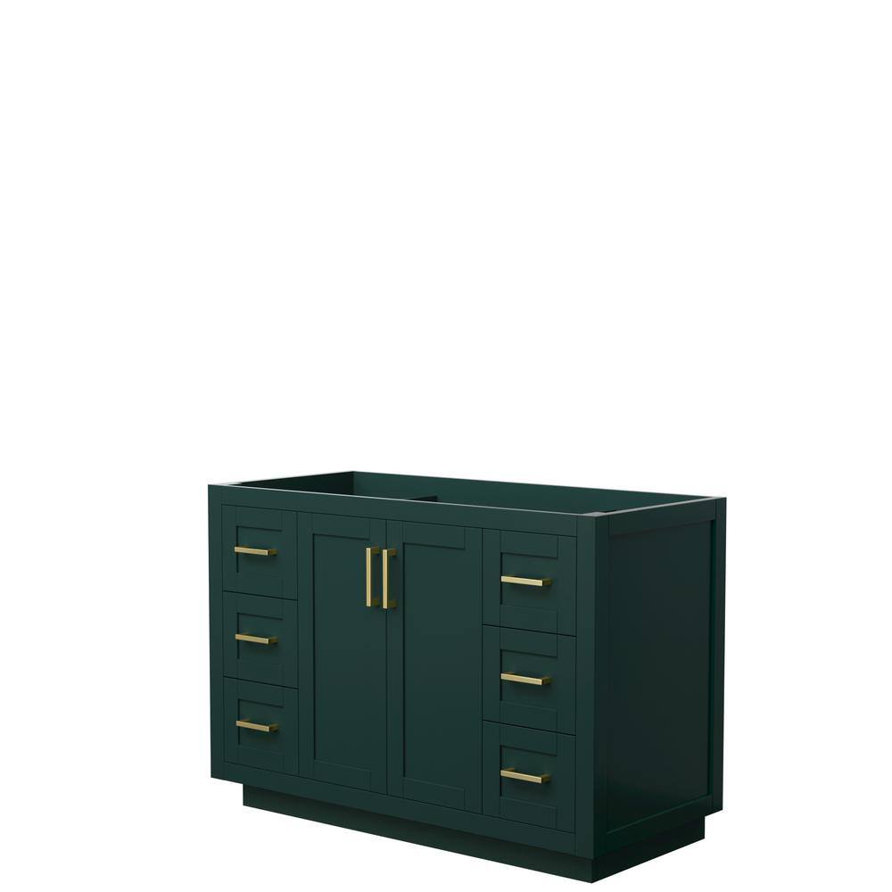 Wyndham Collection Miranda 47.25 in. W x 21.75 in. D x 33 in. H Single Bath Vanity Cabinet without Top in Green WCF292948SGDCXSXXMXX