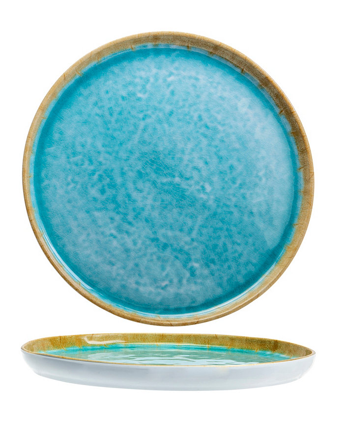 Cosy and Trendy Laguna Azzurro Melamine Unbreakable Dinner Plate Set of 4