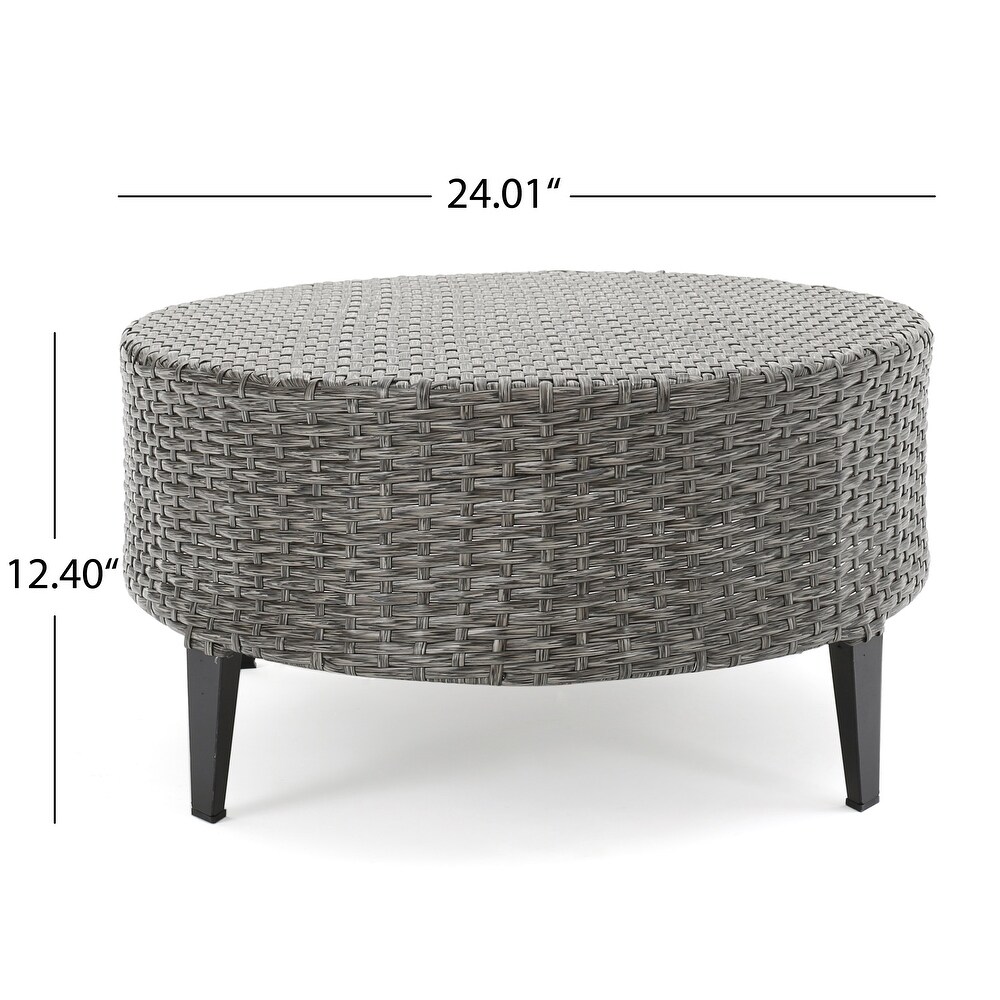 Navagio Wicker Outdoor Coffee Table by Christopher Knight Home