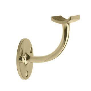 Polished Brass Standard Hand Rail Bracket for 2 in. Outside Diameter Tubing 00-3012