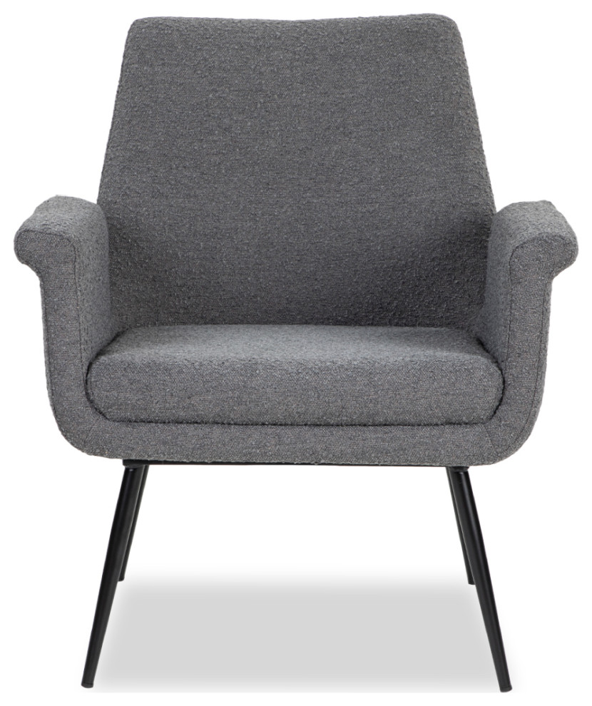 Dark Gray Boucl√© Occasional Chair  Liang  ampEimil Fiore   Midcentury   Armchairs And Accent Chairs   by Oroa   Distinctive Furniture  Houzz