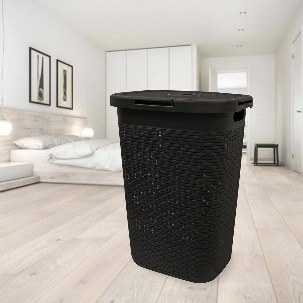 Modern Homes 60 L Laundry Hamper Brown 67519