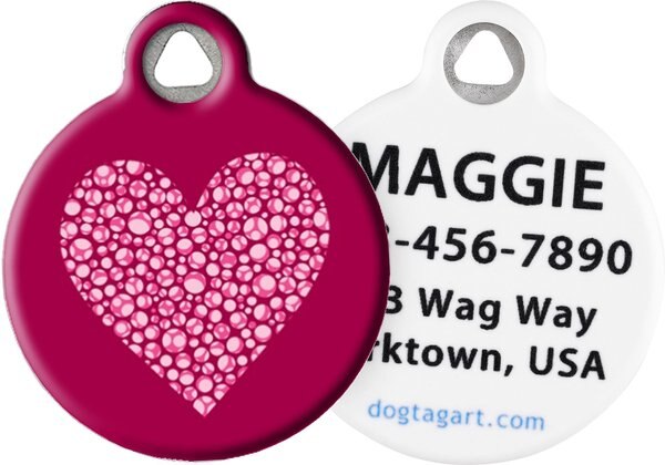 Dog Tag Art Valentine Heart Personalized Dog and Cat ID Tag