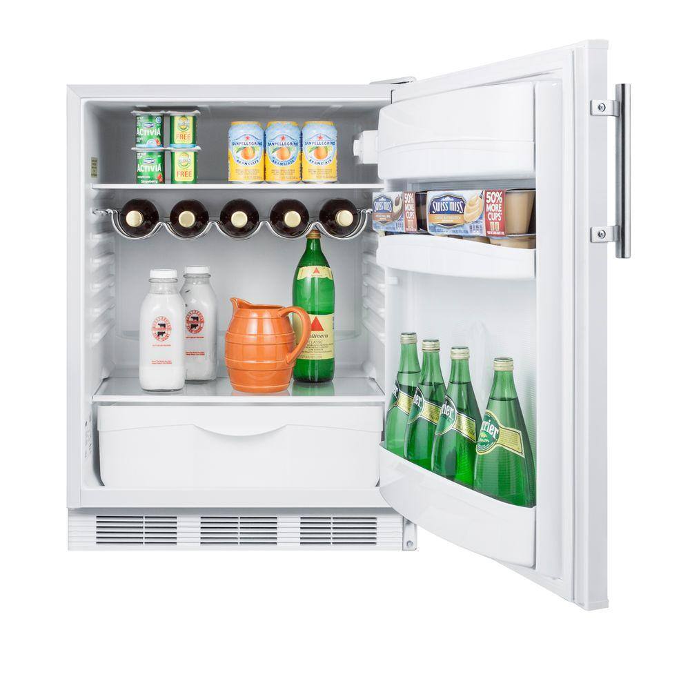 Summit Appliance 24 in. W 5.5 cu. ft. Mini Fridge in White without Freezer FF61WH