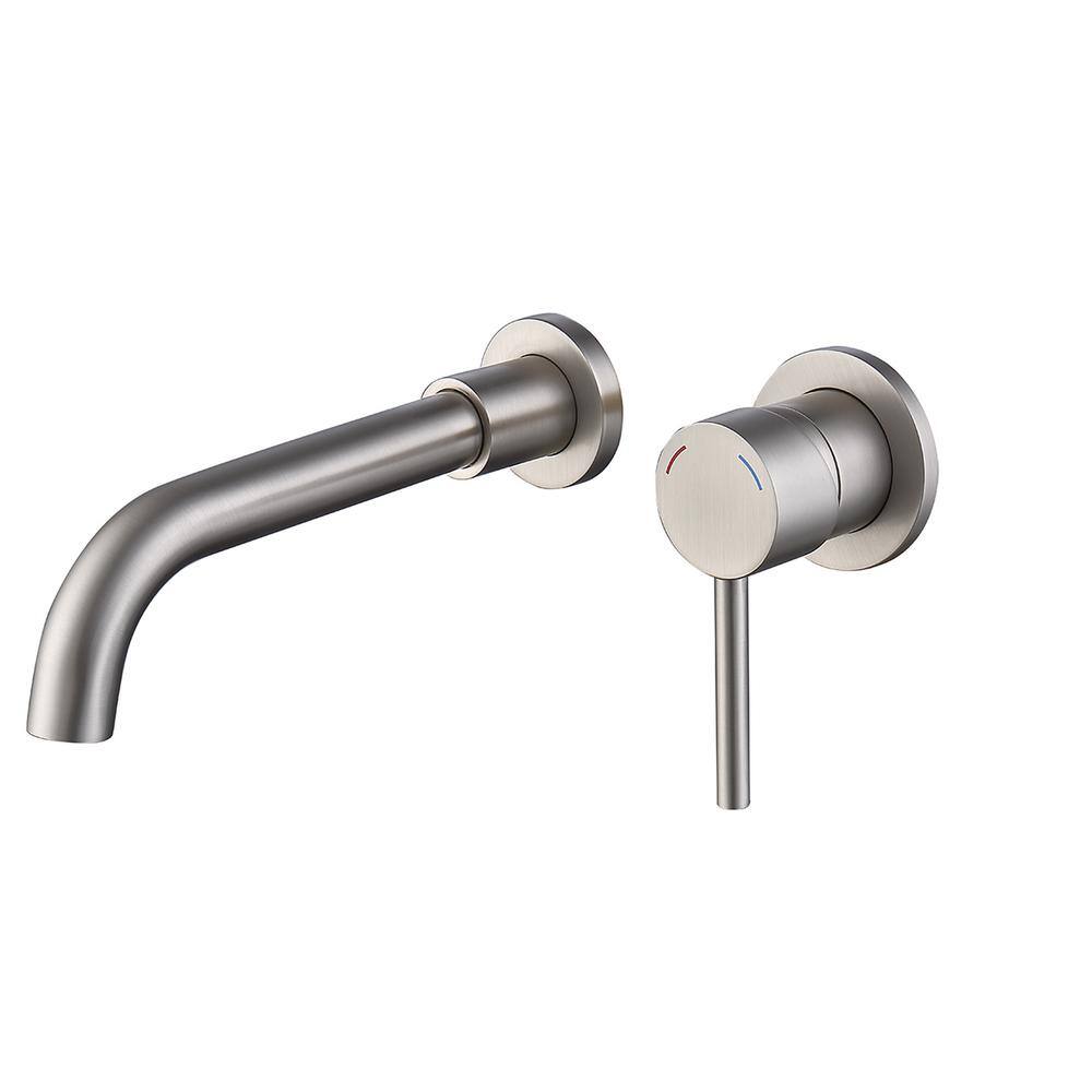 GIVING TREE Single-Handle Wall Mounted Bathroom Faucet in Brushed Nickel XLHDDFAR0012