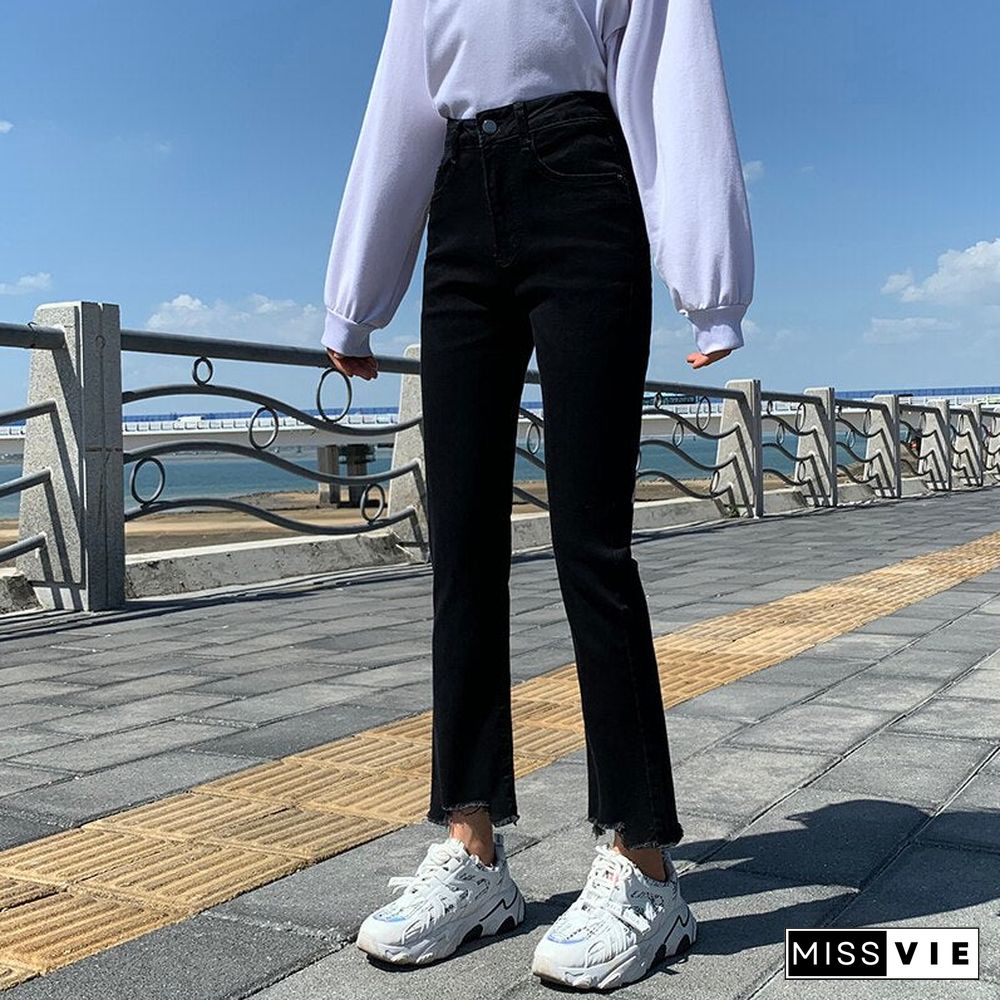 Woman Skinny Jeans High Waist Clothes Blue Denim Clothing Streetwear Vintage Quality Sretch Fashion Harajuku