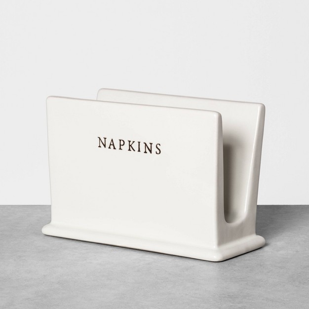 Stoneware Napkin Holder With Magnolia