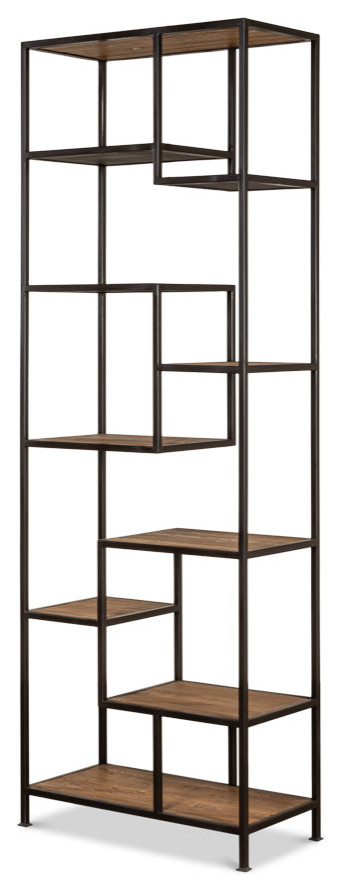 John Etagere Reclaimed Wood and Iron   Industrial   Bookcases   by Sideboards and Things  Houzz