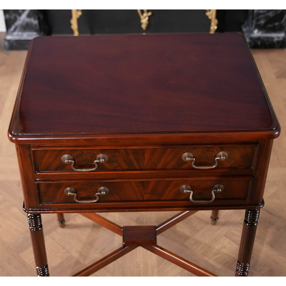 Mahogany Turned Leg Table   Traditional   Side Tables And End Tables   by Niagara Furniture  Houzz