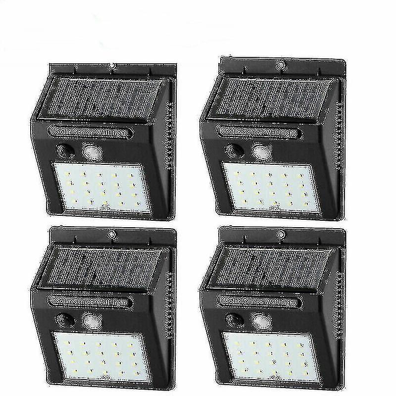 20 Led Waterproof Solar-sensor/motion-sensor Wall Light， Outdoor2 Pcs