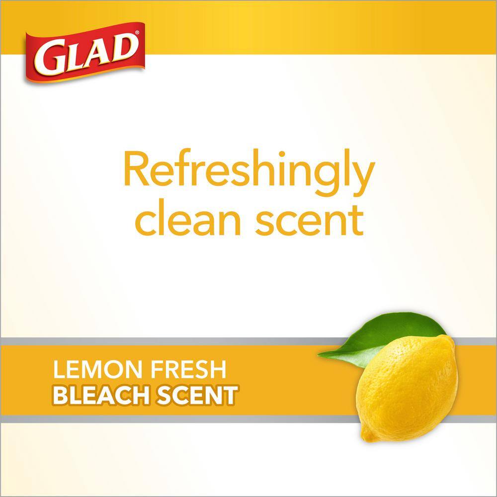 Glad ForceFlex MaxStrength 13 Gal. Lemon Fresh Bleach Scent Grey Kitchen Drawstring Trash Bags with Clorox (45-Count 2-Pack) C-316105701-2