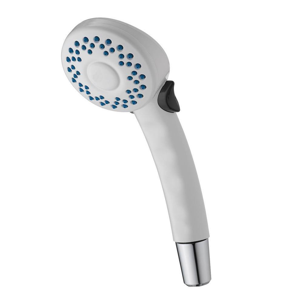 Delta 1-Spray 4 in. Single Wall Mount Handheld Shower Head in White 59462-WHB-PK