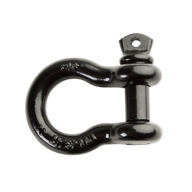 D ring Bow Shackle Heavy duty Grade 70 Black Powder Coated Steel 4 75 Ton 9 500 Pounds Working Capacity