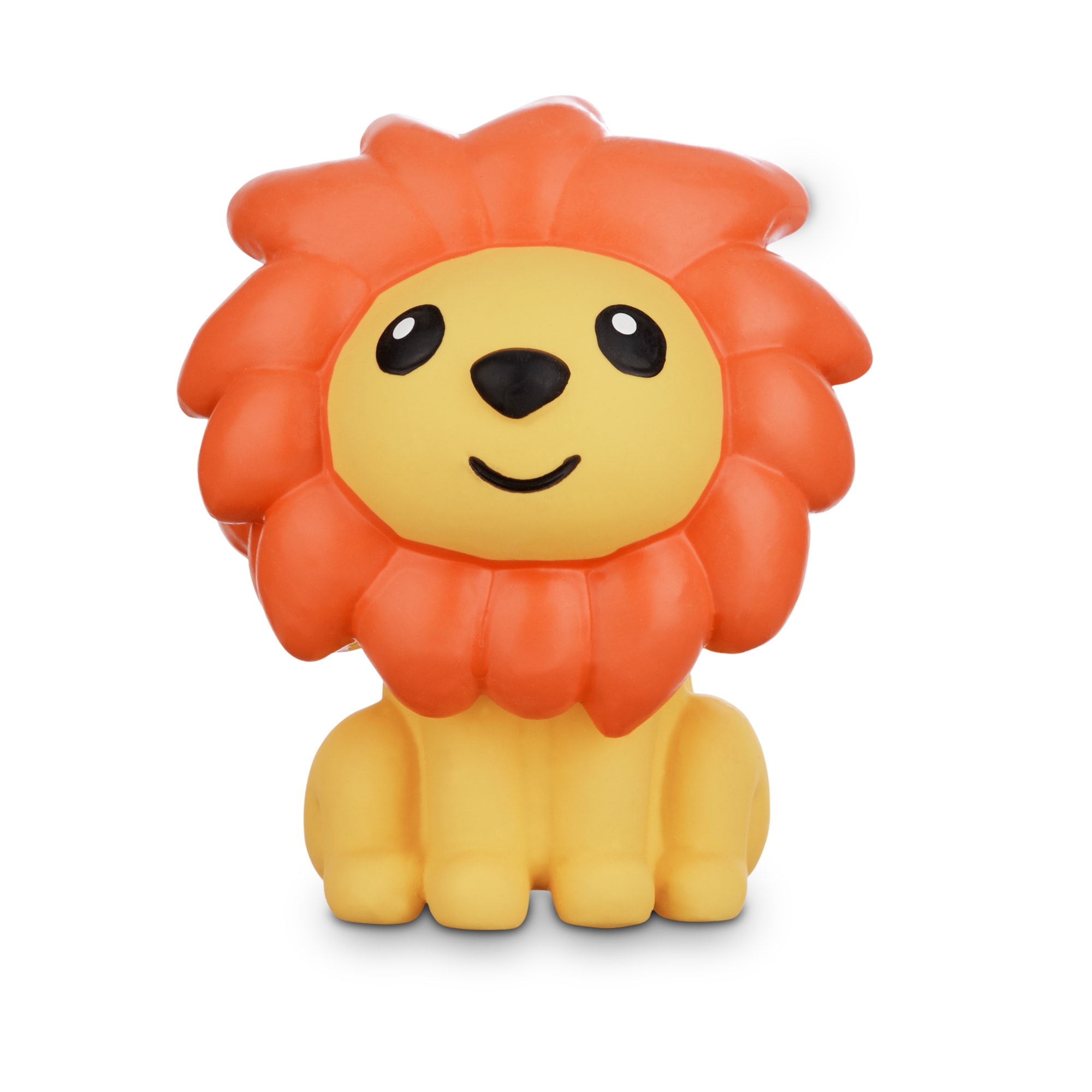 Leaps  Bounds Chomp and Chew Latex Orange Mane Lion Dog Toy， Small