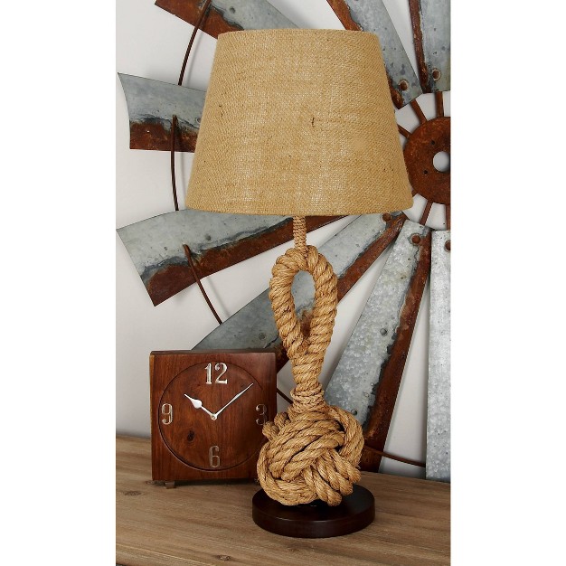 Rustic Jute Table Lamp Brown Olivia amp May