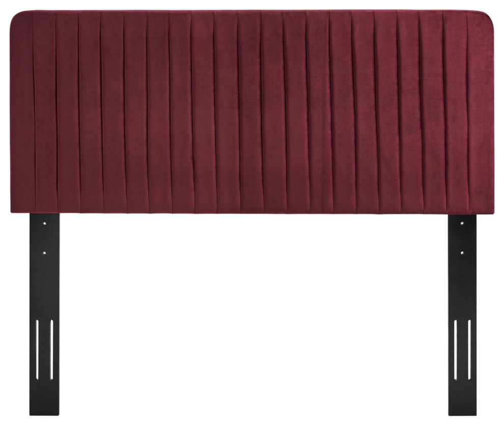 Milenna Channel Tufted Performance Velvet King/Cal King Headboard   Contemporary   Headboards   by ShopFreely  Houzz