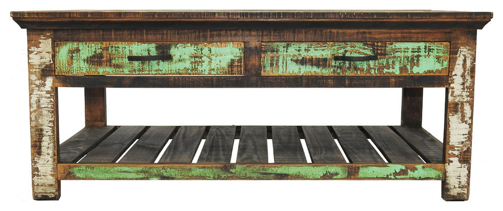 Multi Color Coffee Table   Rustic   Coffee Tables   by Pina Elegance  Houzz