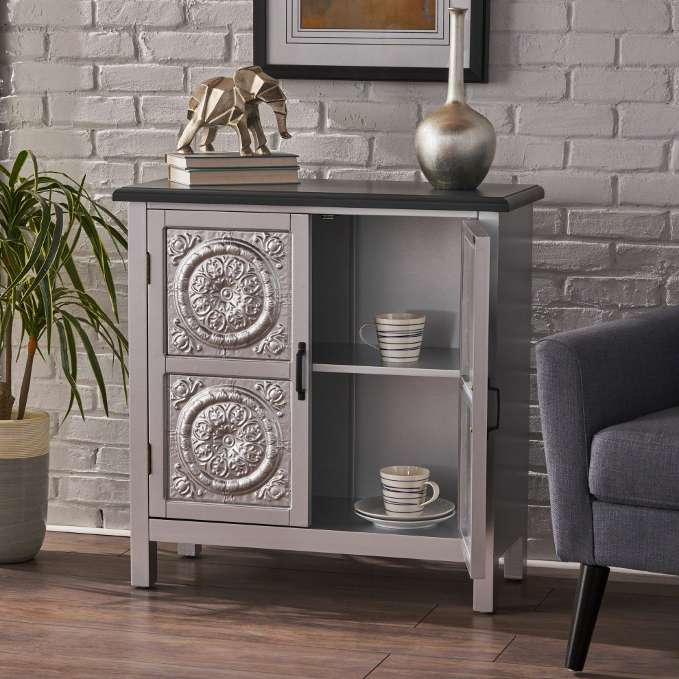 GDF Studio Aliana Shabby Painted Accent Cabinet   Traditional   Accent Chests And Cabinets   by GDFStudio  Houzz