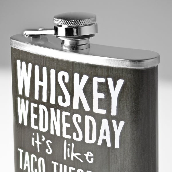 Whiskey Wednesday Stainless Steel 8 oz Liquor Flask