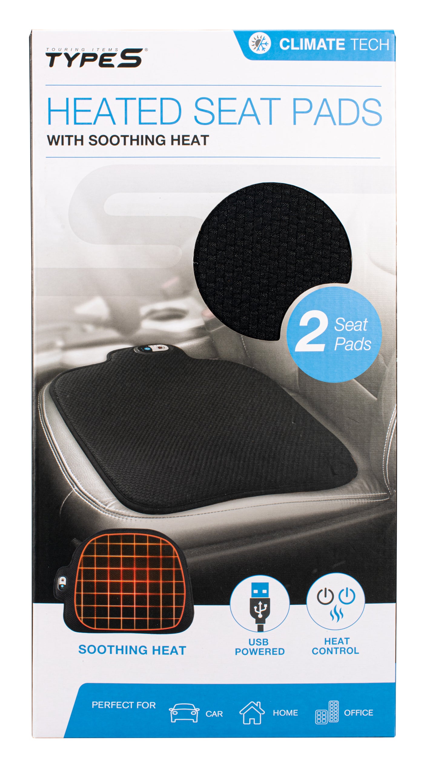 Type S Heated Seat Pad Universal Fit for All Vehicles， CU58216-4