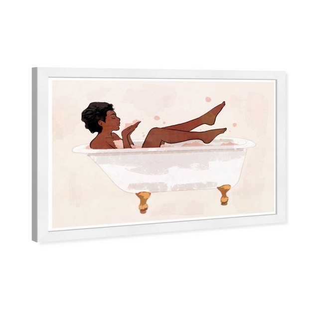 X 15 quot Bath Time Fashion And Glam Framed Wall Art Print White Wynwood Studio