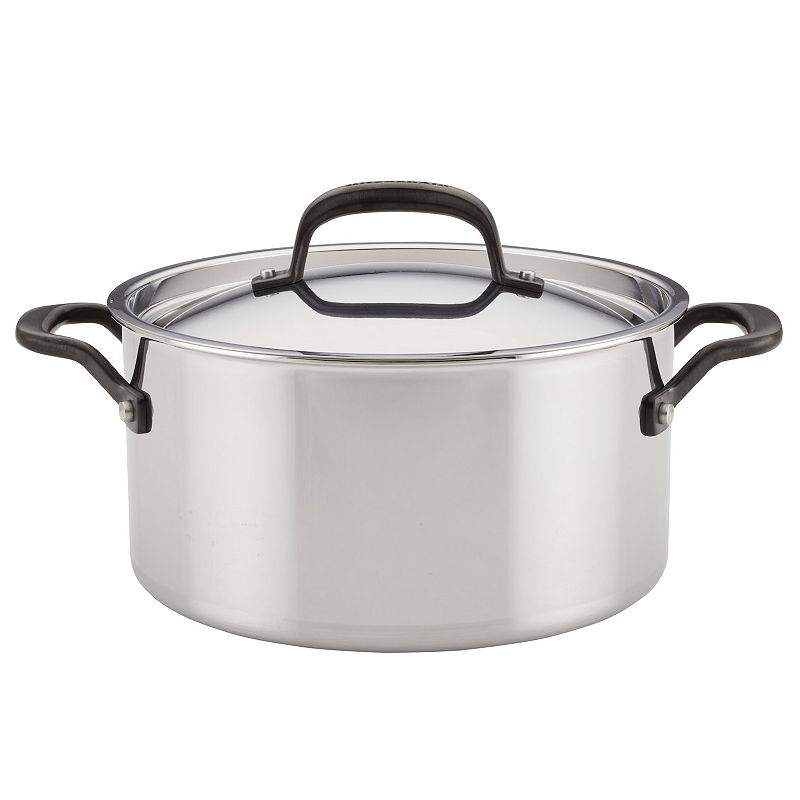 KitchenAid 5-Ply Clad Stainless Steel 6-qt. Stockpot with Lid