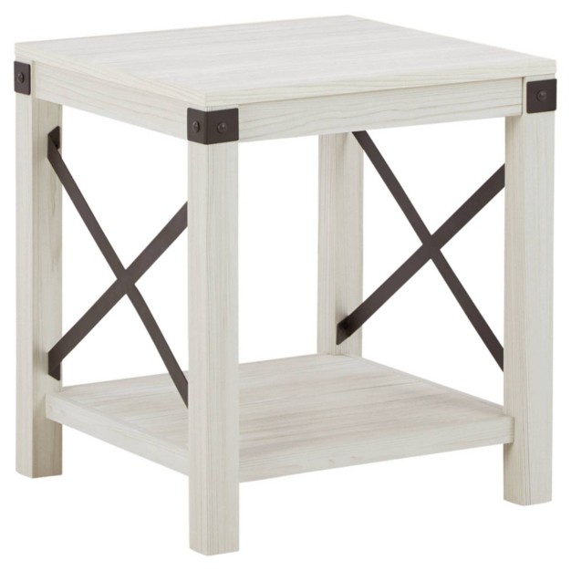 Bayflynn Square End Table White Signature Design By Ashley