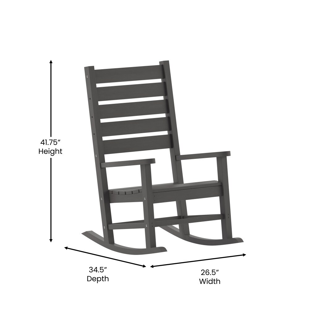 Set of 2 Classic Commercial Grade Outdoor  Weather Rocking Chairs