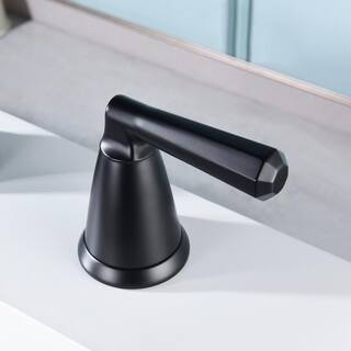 Ultra Faucets Z 2-Handle Deck-Mount Roman Tub Faucet in Matte Black UF65407