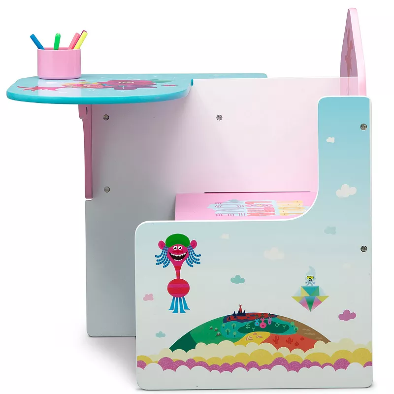 DreamWorks Trolls World Tour Chair Desk with Storage Bin by Delta Children