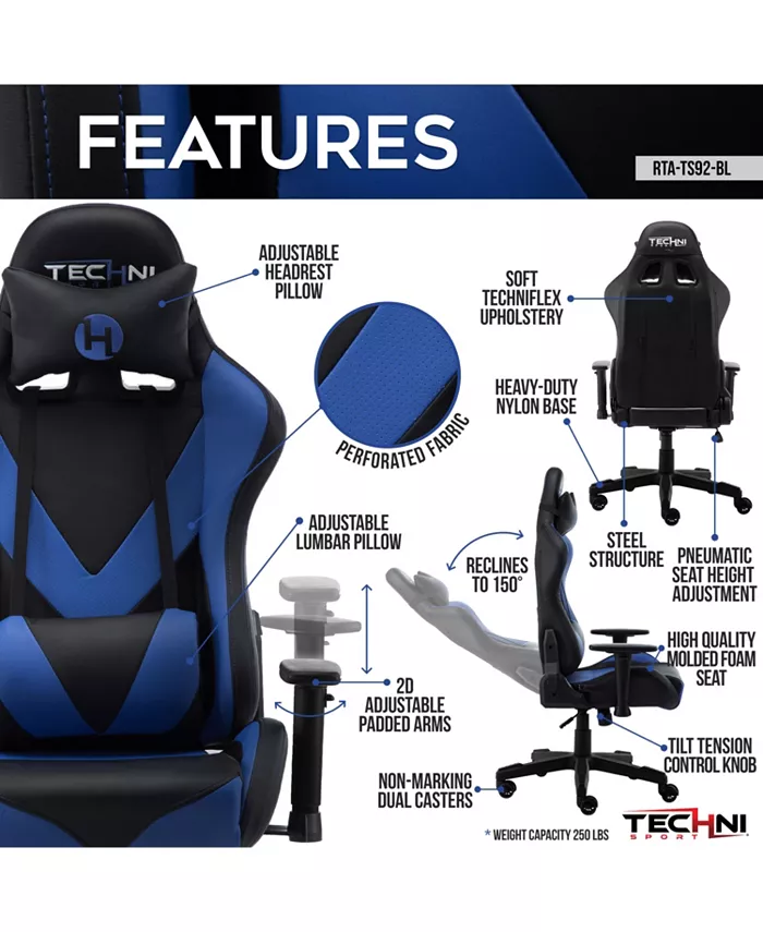 RTA Products Techni Sport TS-92 PC Gaming Chair