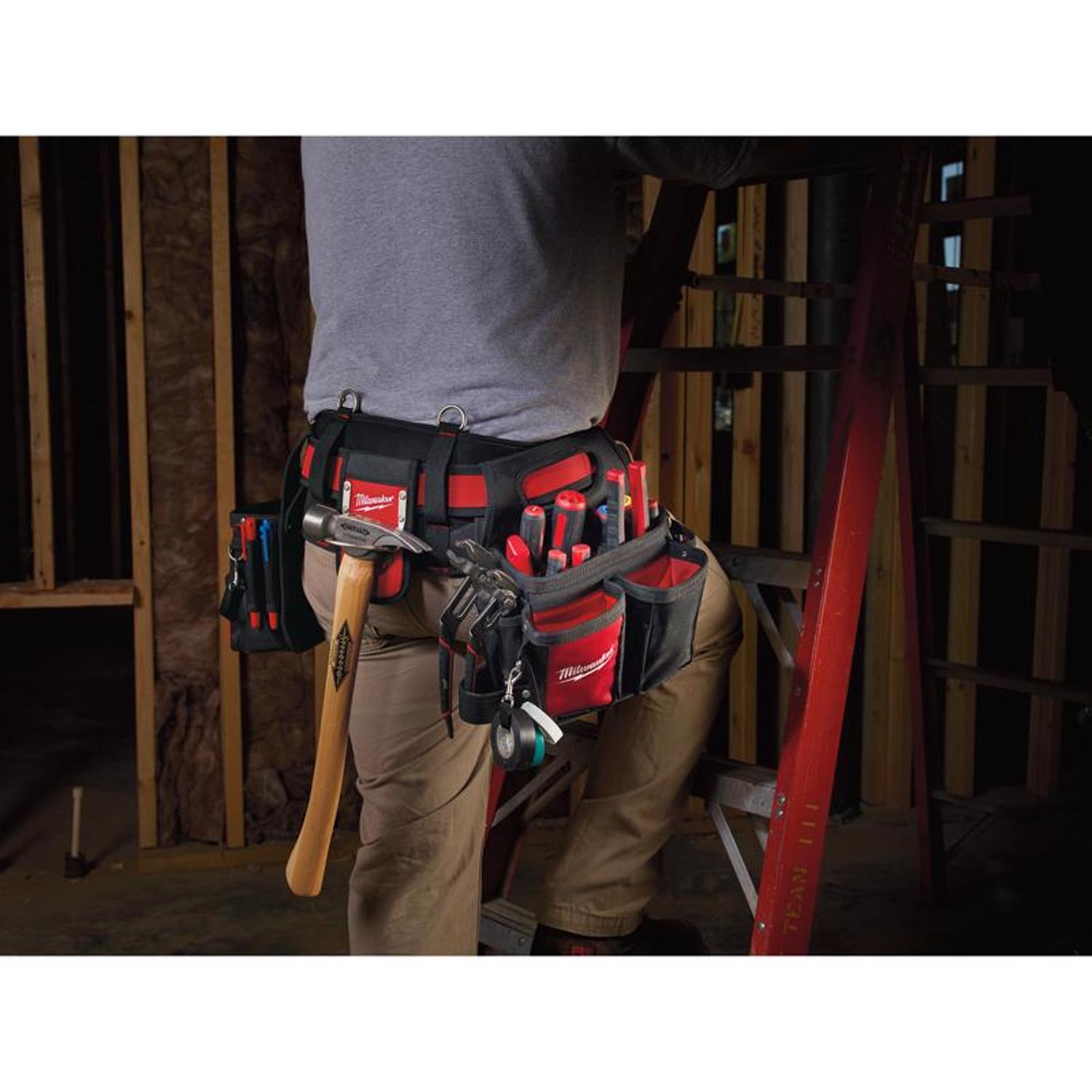 MW 29 pocket Nylon Work Belt Black/Red