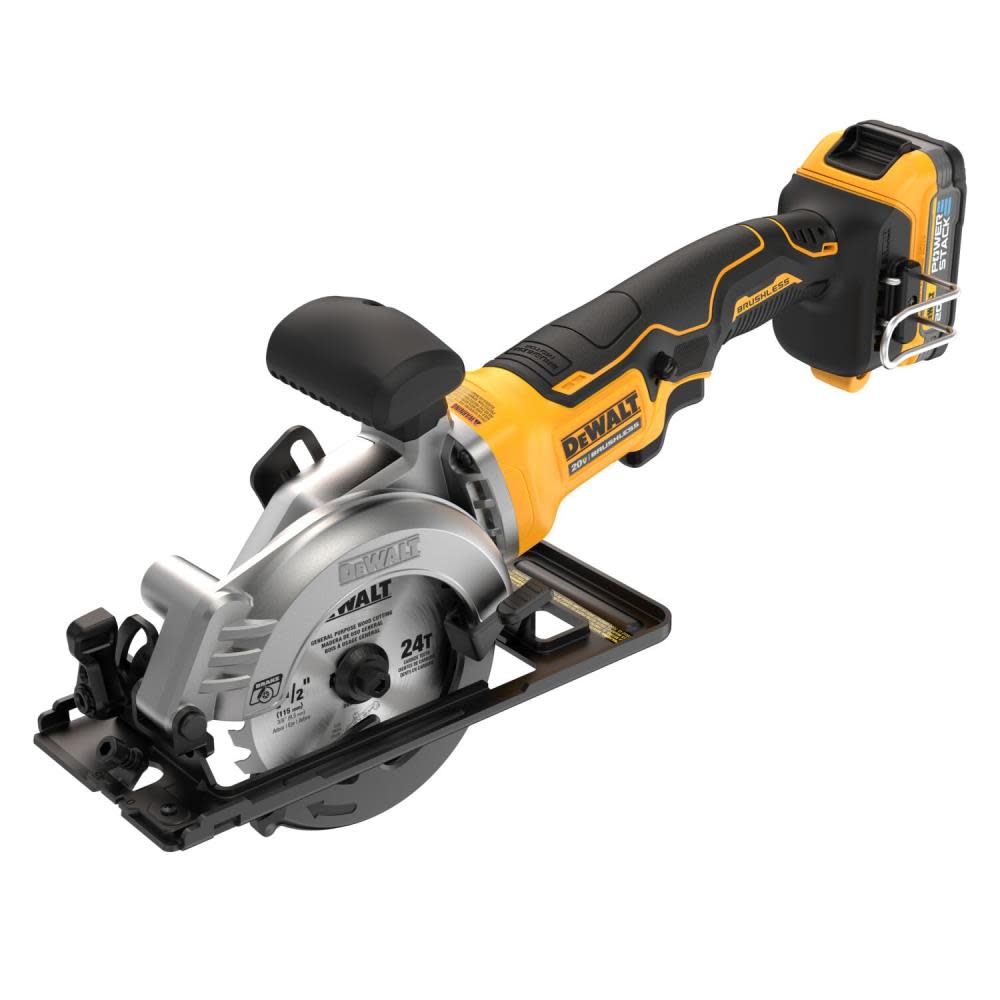 DEWALT ATOMIC 20V MAX 4 1/2 Circular Saw Kit with DEWALT POWERSTACK Compact Battery ;