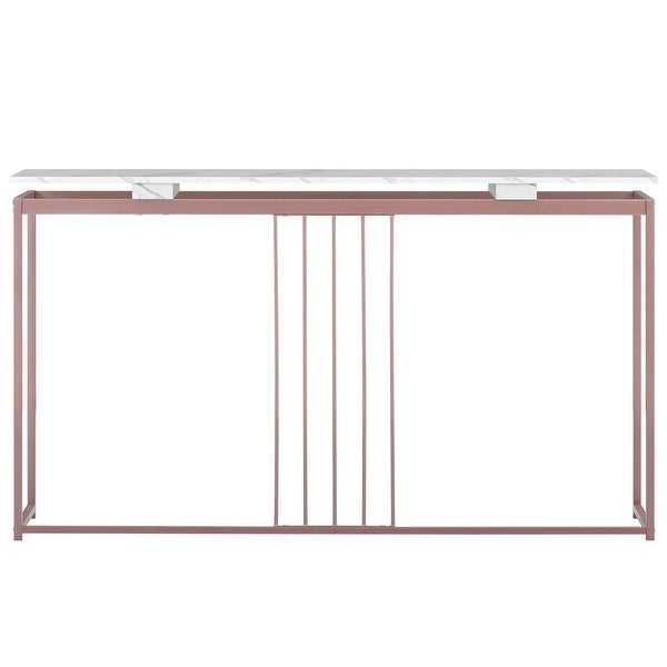 63'' Modern Console Table， Extra Long Entryway Table with Metal Frame for Entryway， Hallway， Living Room， Foyer， Office