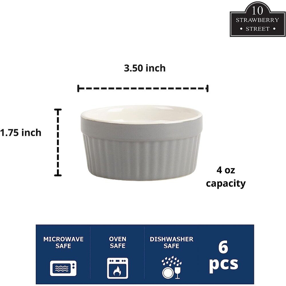 10 Strawberry Street Roma 4oz Ramekin Set of 6