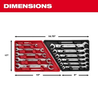 MW Double End SAE Flare Nut Wrench Set (5-Piece) 48-22-9470