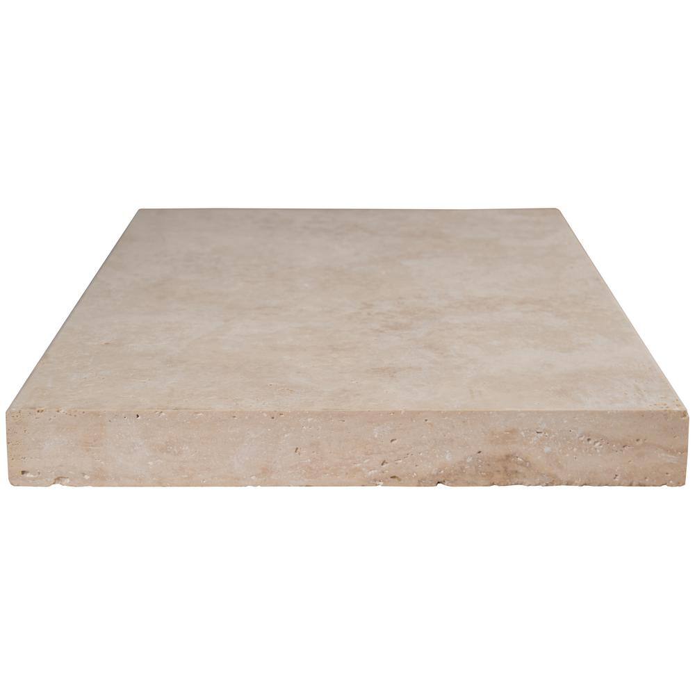 MSI Tuscany Beige 2 in. x 16 in. x 24 in.Travertine Pool Coping (10 Pieces26.7 sq. ft.Pallet) LCOPTBEI1624H