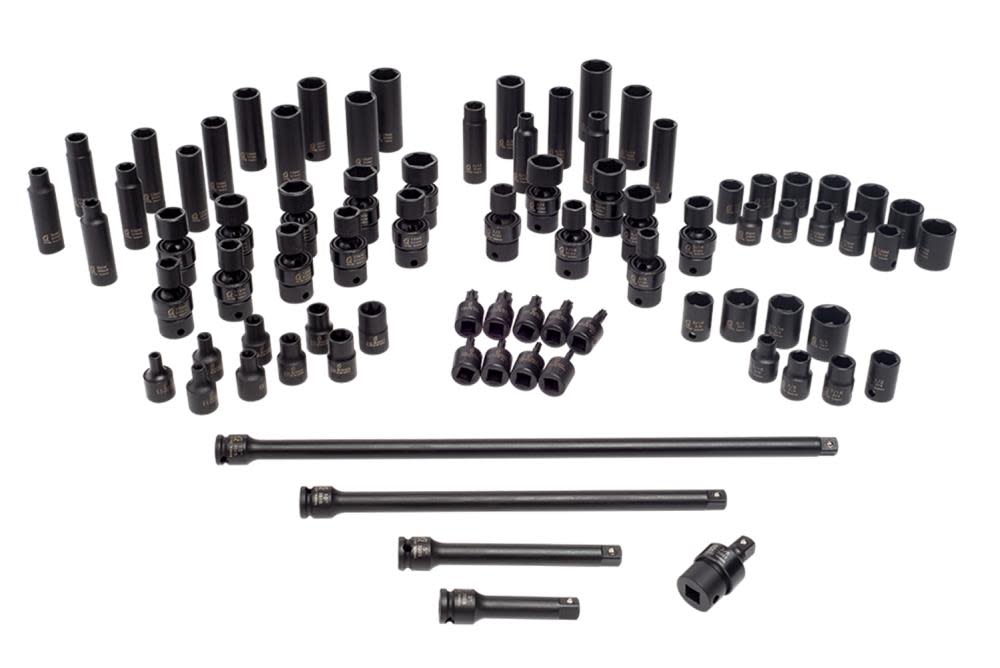 80 pc. 3/8 In. Drive Master Impact Socket Set ;