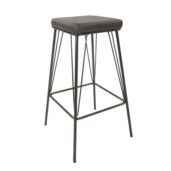 Strick and Bolton Eliane 30-inch Barstool with Gunmetal Base (Set of 2)