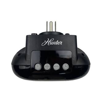 Hunter 750-Watt 5 in. Direct Plug-In Electric Ceramic Heater with Digital Display and Remote Control 73038R-BK