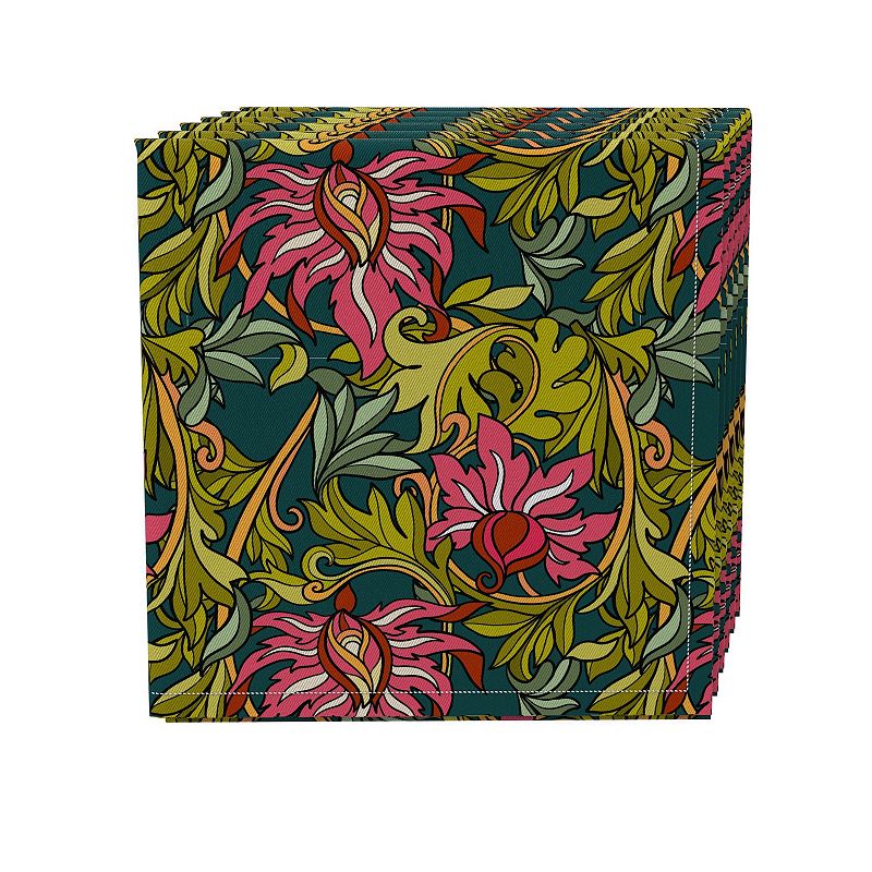 Napkin Set of 4， 100% Cotton， 20x20， Floral 8