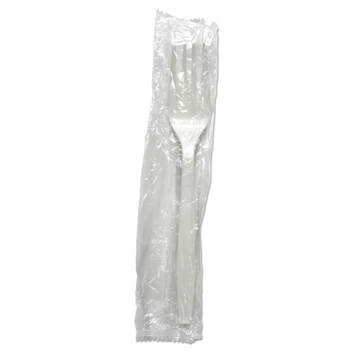 Boardwalk Heavyweight Wrapped Polypropylene Cutlery， Fork， White， 1，000/Carton (FORKHWPPWIW)