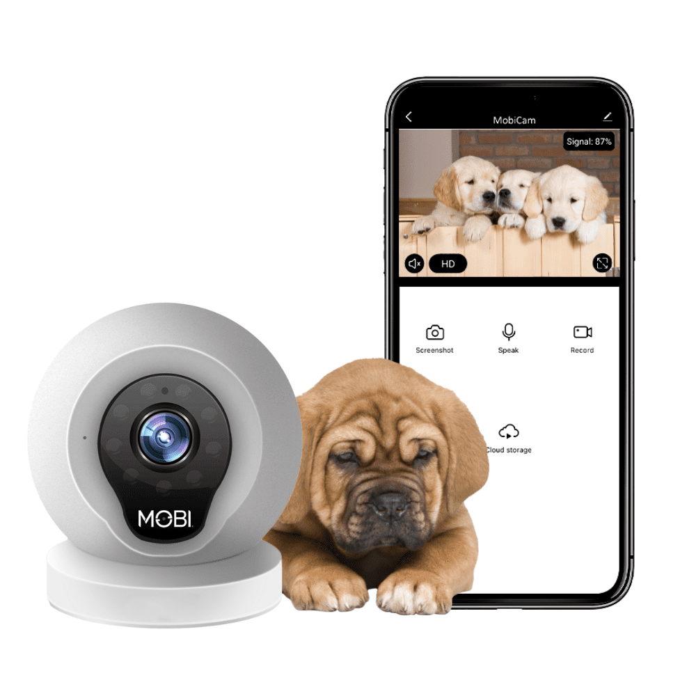 MOBI Pet Smart Night-Vision Wifi Pet Camera and Monitoring System - Smartphone App Compatible