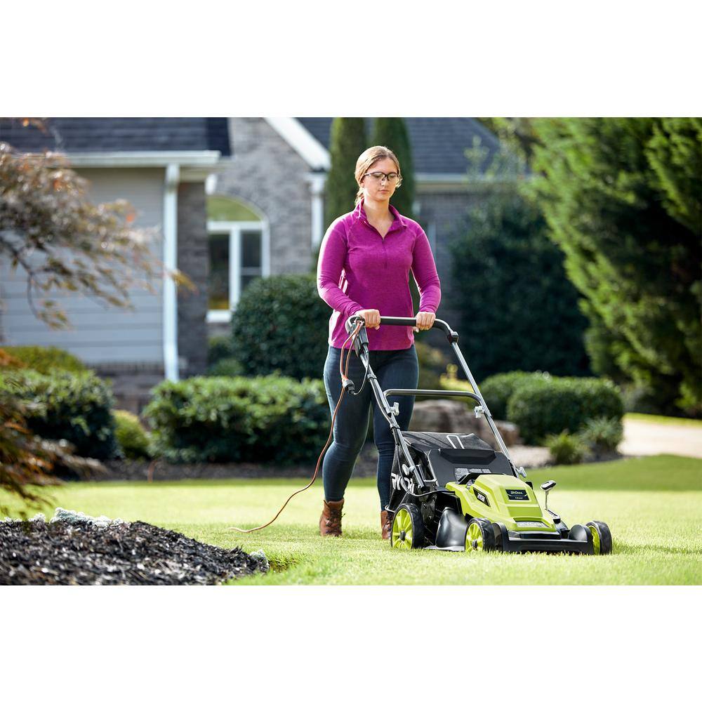 RYOBI 20 in. 13 Amp Electric Walk Behind Lawn Mower RYAC200