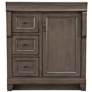 Home Decorators Collection Naples 30 in. W Bath Vanity Cabinet Only in Distressed Grey with Left Hand Drawers NADGA3021DL