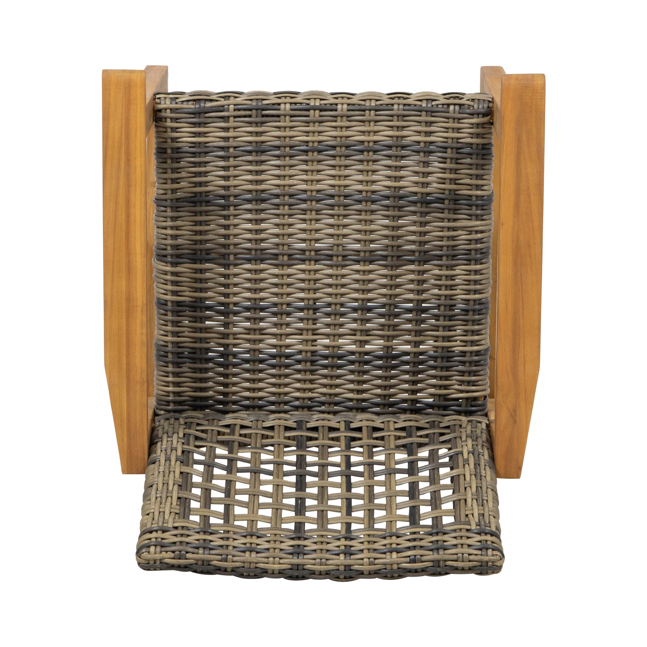 Alyssa Outdoor Acacia Wood and Wicker Dining Chair (Set of 2)