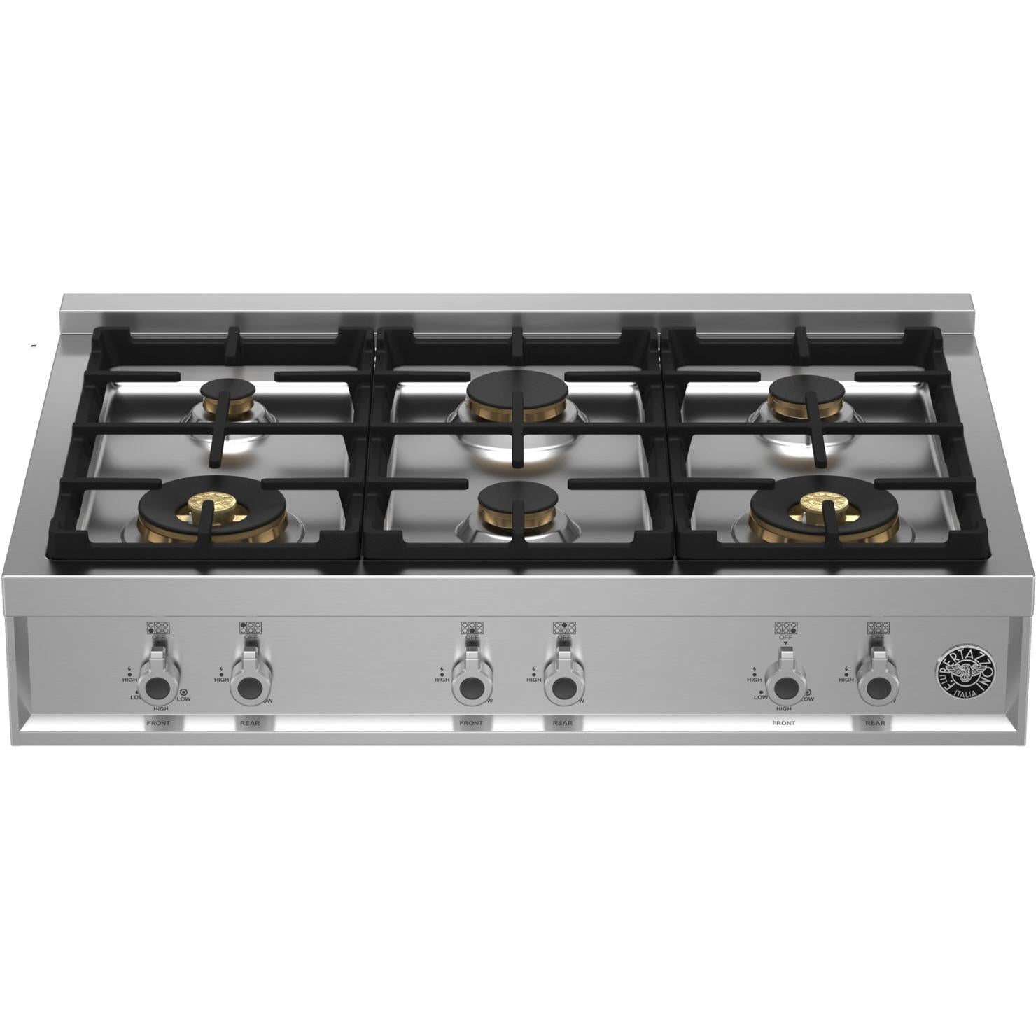 Bertazzoni 36-inch Built-in Gas Rangetop with 6 Burners PROF366RTBXT